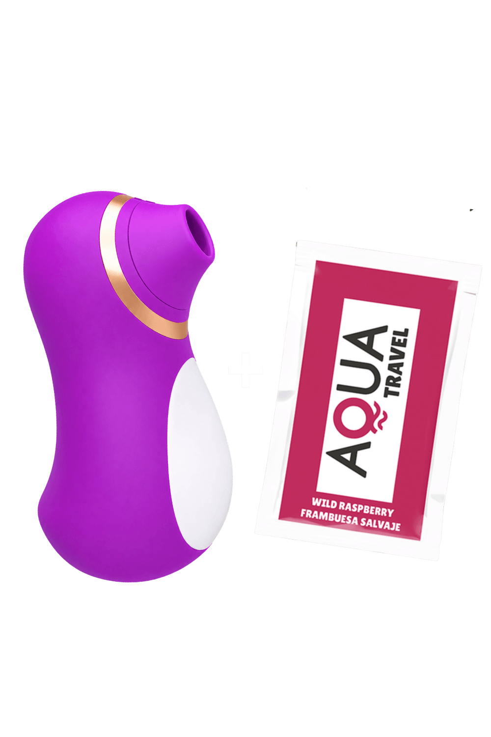 Stimulateur Clitoridien Pingouin à Langue Fuchsia 1 dosette de lubrifiant — Pocket Pleasure