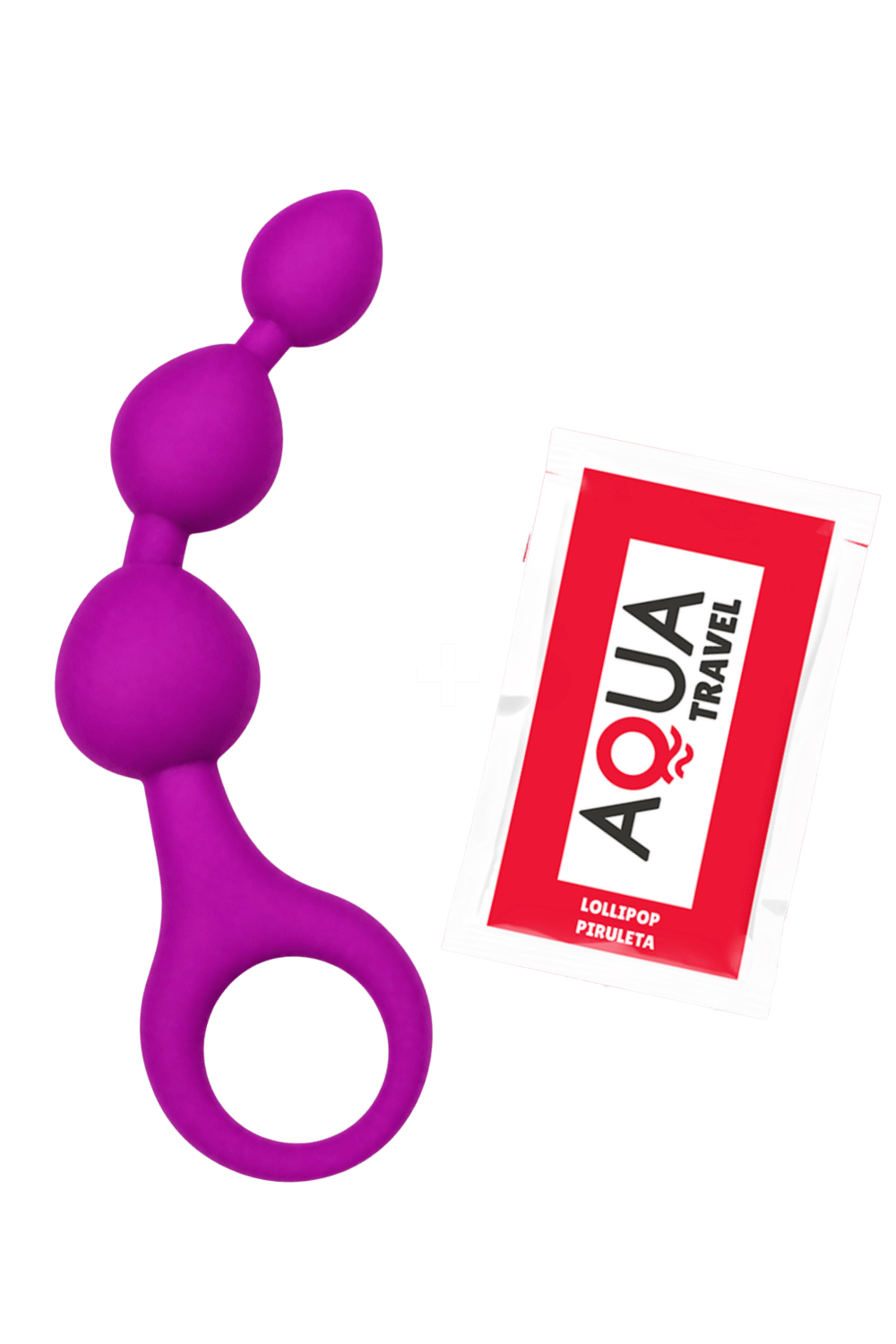 Chapelet Anal 3 Boules Fuchsia Silicone 1 dosette de lubrifiant — Pocket Pleasure