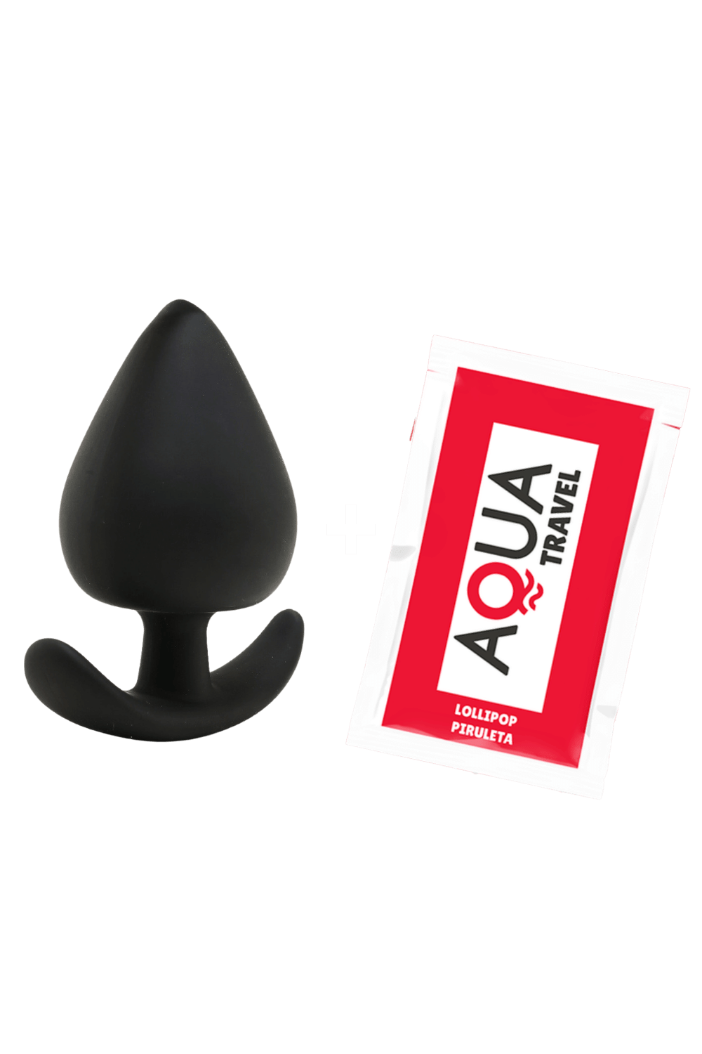 Plug Anal Silicone Noir XS Pocket Pleasure 1 dosette de lubrifiant