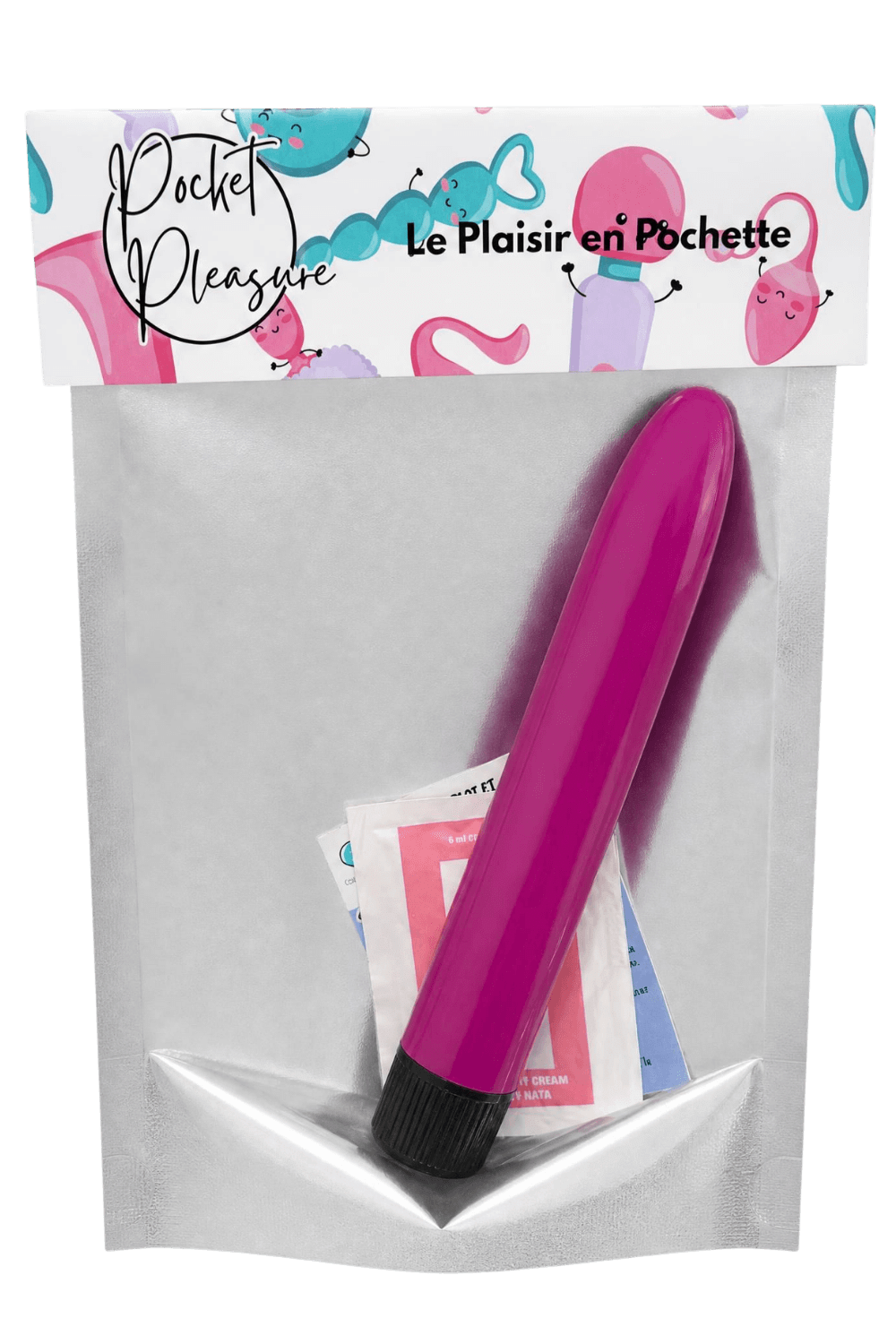 Vibromasseur Classique Violet 1 dosette de lubrifiant — Pocket Pleasure