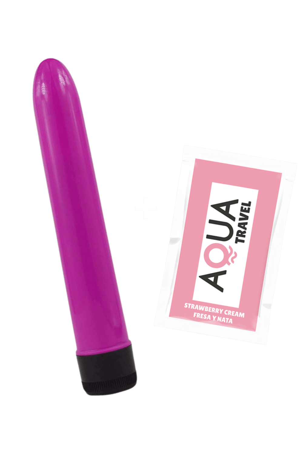 Vibromasseur Classique Violet 1 dosette de lubrifiant — Pocket Pleasure