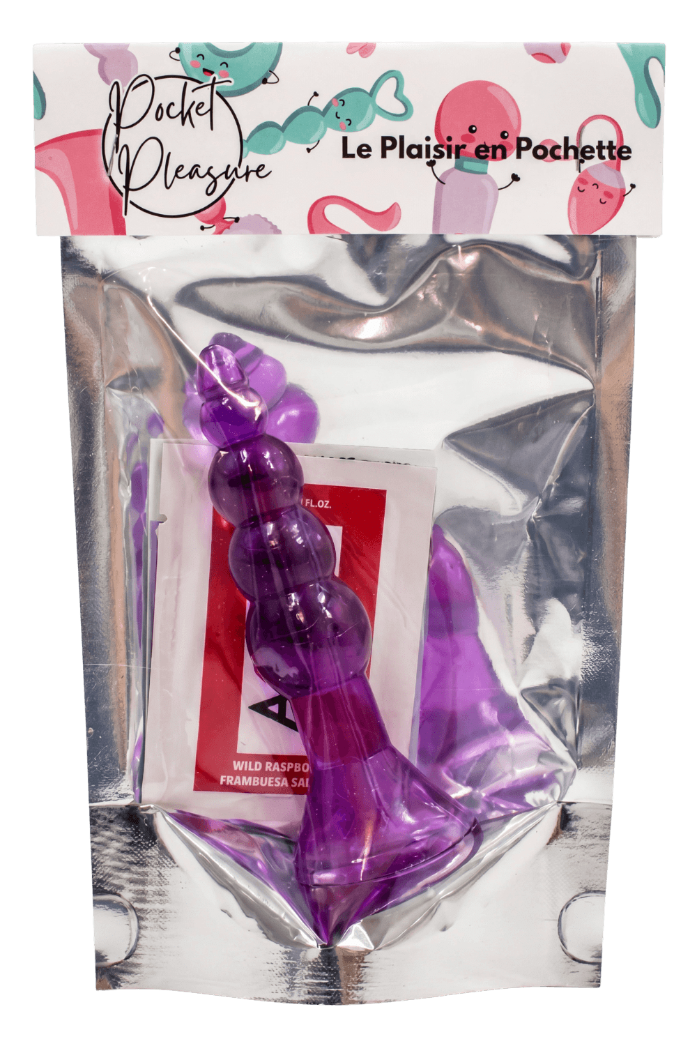Plug Anal Ventouse Boules Jelly 11 cm Pocket Pleasure 1 dosette lubrifiant