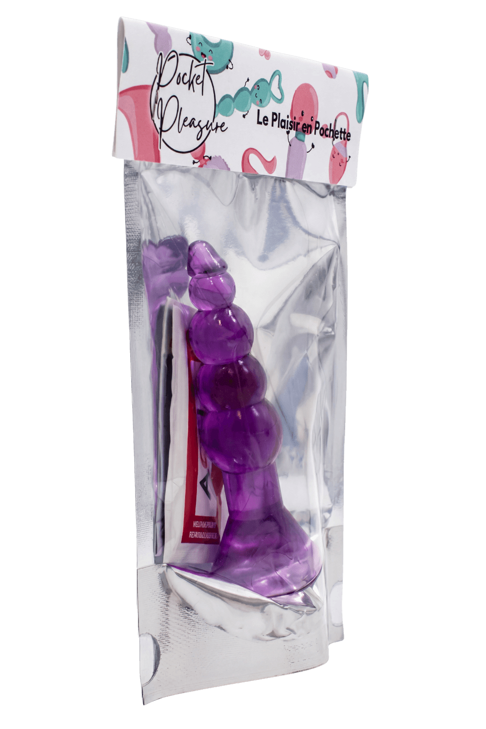 Plug Anal Ventouse Boules Jelly 11 cm Pocket Pleasure 1 dosette lubrifiant