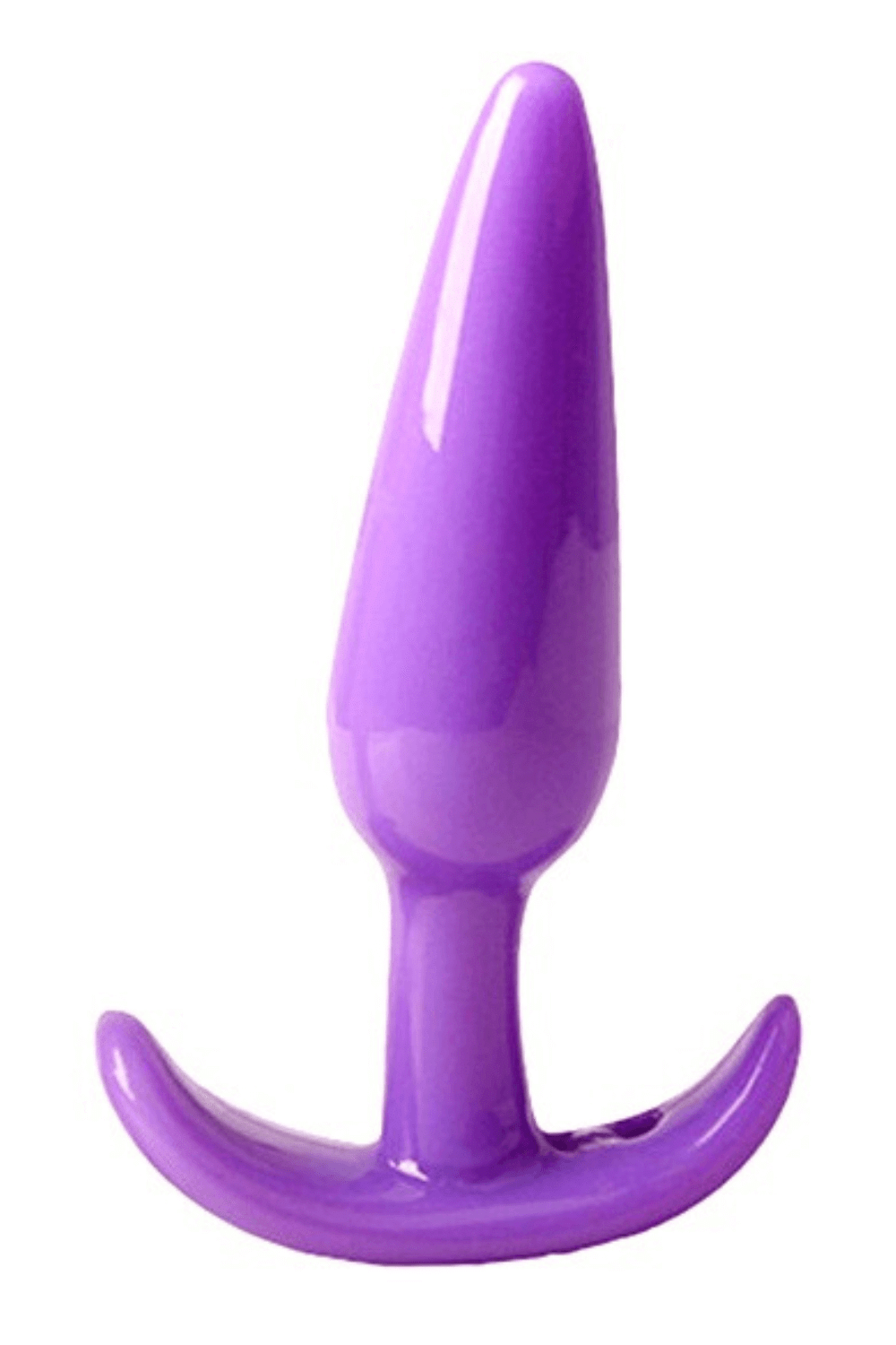Plug anal violet souple base évasée Pocket Pleasure 1 dosette de lubrifiant