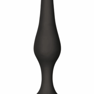 Plug Anal Noir en Silicone M avec Ventouse Taille M 11,3 cm Pocket Pleasure 1 dosette de lubrifiant