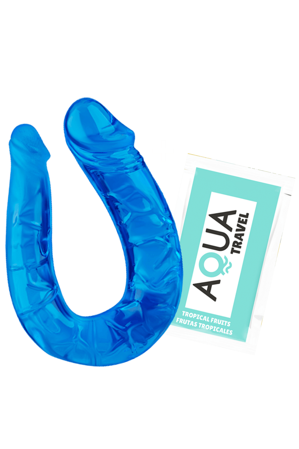 Double Dong Flexible Bleu Pocket Pleasure 1 dosette de lubrifiant