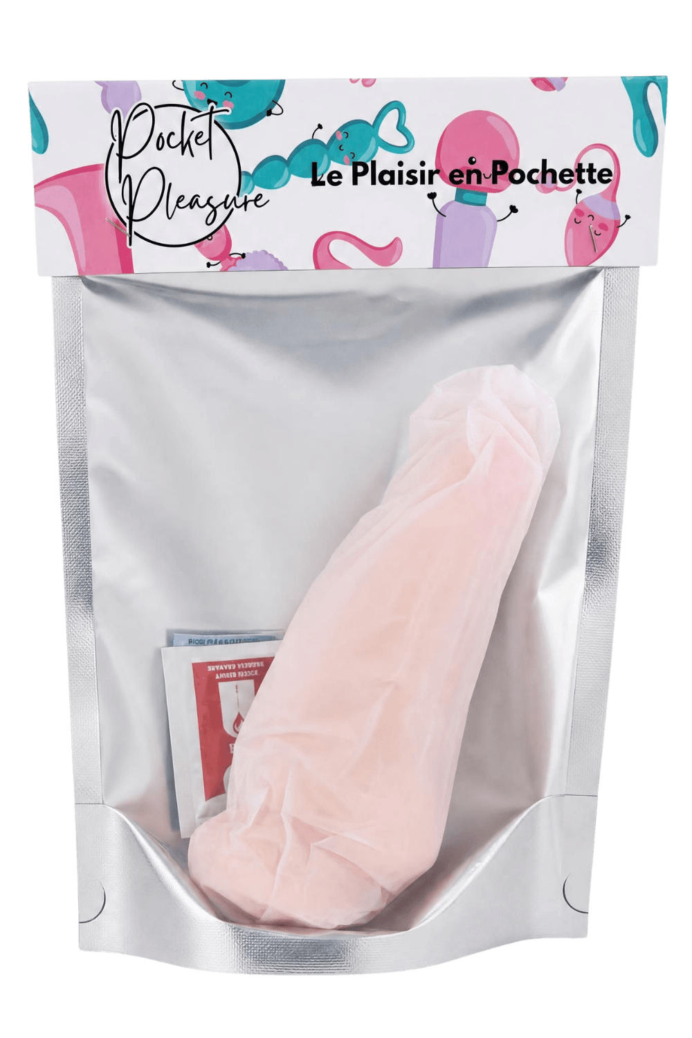Gode Réaliste Ventouse avec Testicules 1 dosette de lubrifiant — Pocket Pleasure