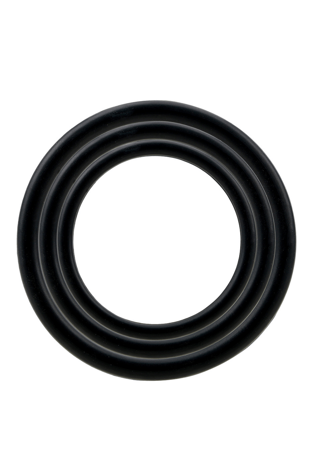 Trio d’Anneaux Péniens Silicone Noir Pocket Pleasure 1 dosette de lubrifiant