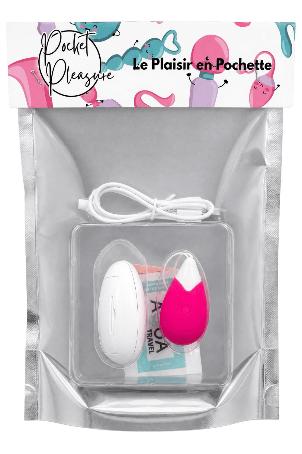 Œuf Vibrant Télécommandé 10 Modes Fuchsia 1 dosette de lubrifiant — Pocket Pleasure