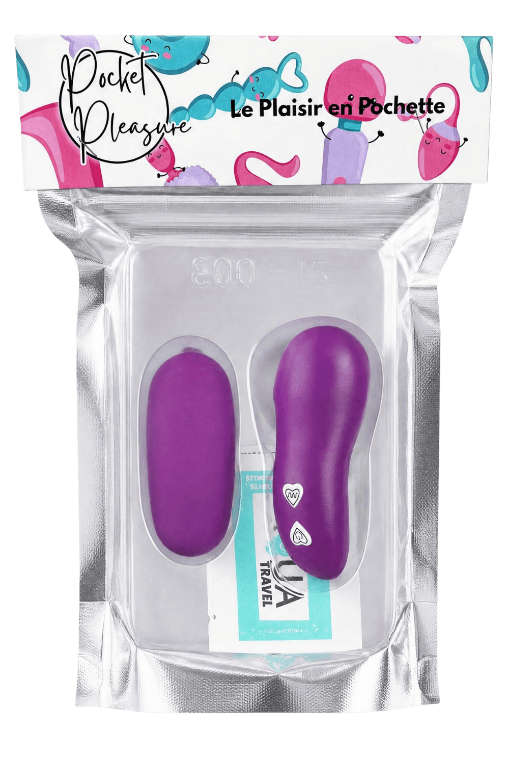 Œuf Vibrant Télécommandé 7 Vitesses Violet 1 dosette de lubrifiant — Pocket Pleasure
