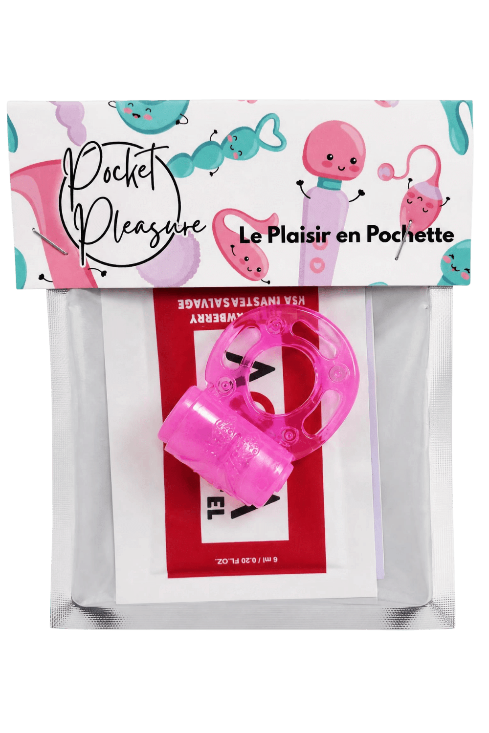 Anneau Pénien Vibrant Jelly Rose 1 dosette de lubrifiant — Pocket Pleasure