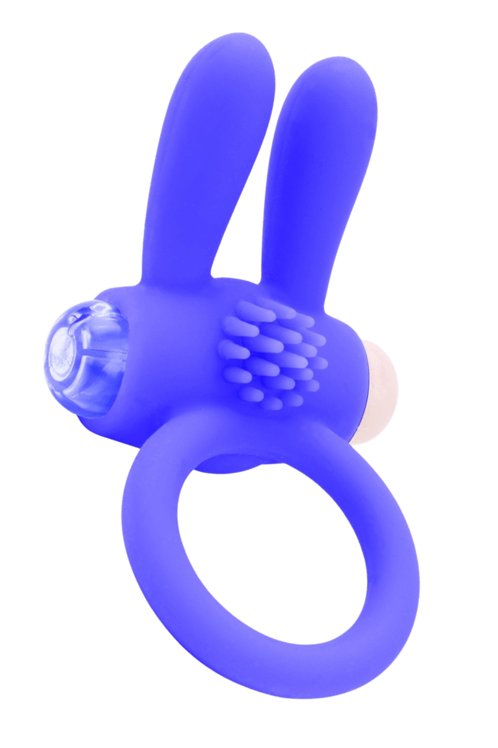 Anneau Vibrant Rabbit Bleu Silicone 1 dosette de lubrifiant — Pocket Pleasure