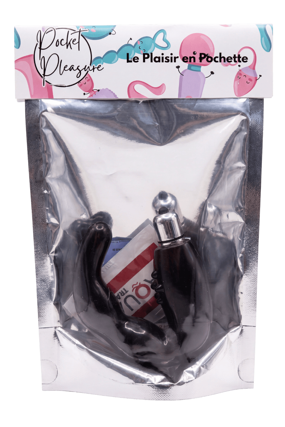 Stimulateur de Prostate Vibrant Noir 1 dosette lubrifiant — Pocket Pleasure