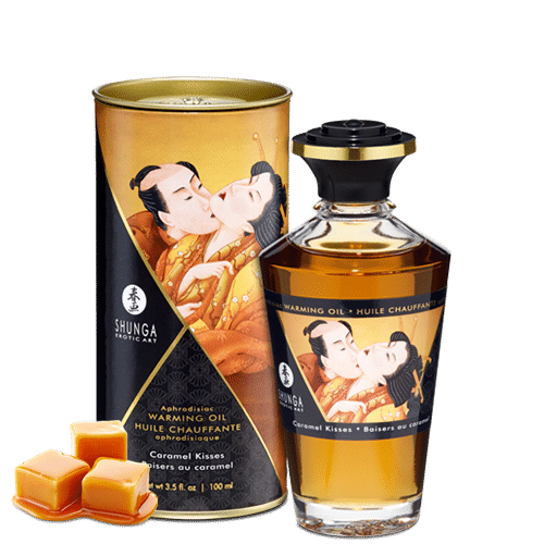 Huile chauffante aphrodisiaque – Baisers caramel