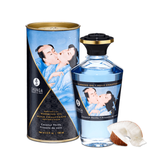 Huile chauffante aphrodisiaque – Frissons de coco 100ml