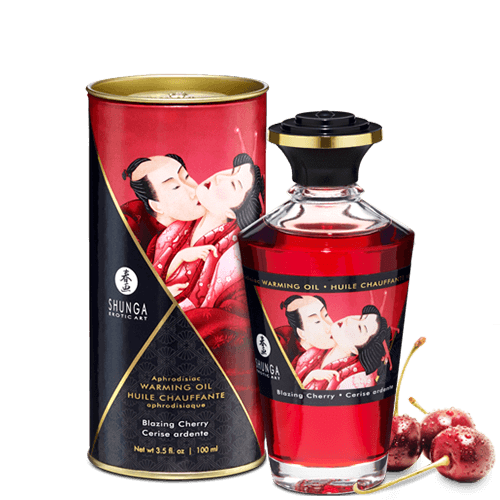 Huile chauffante aphrodisiaque – Cerise ardente 100ml