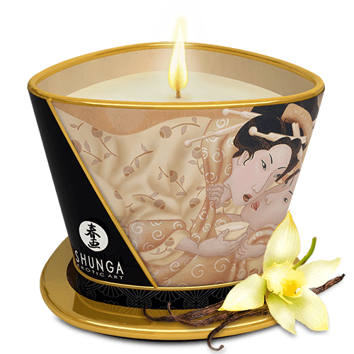 Bougie de massage lueur et caresses – Désir Vanille