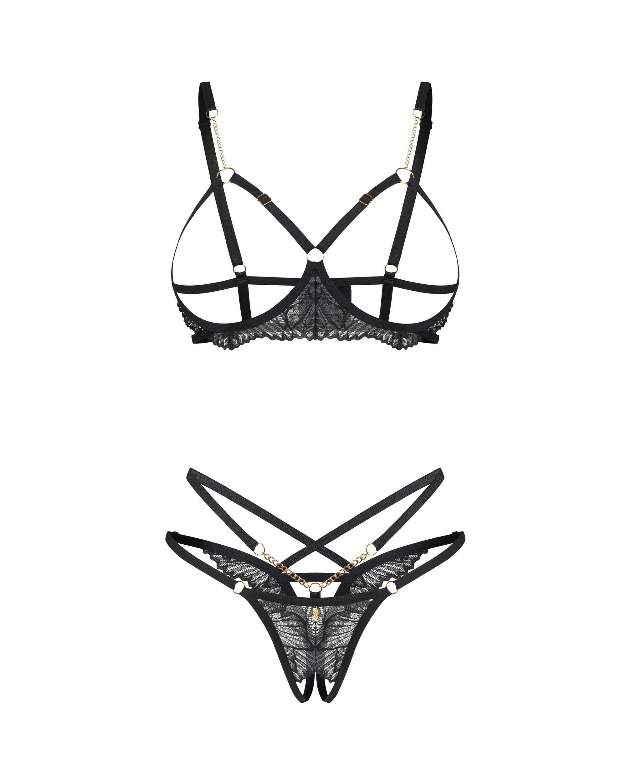 Matildea ensemble lingerie ouvert noir