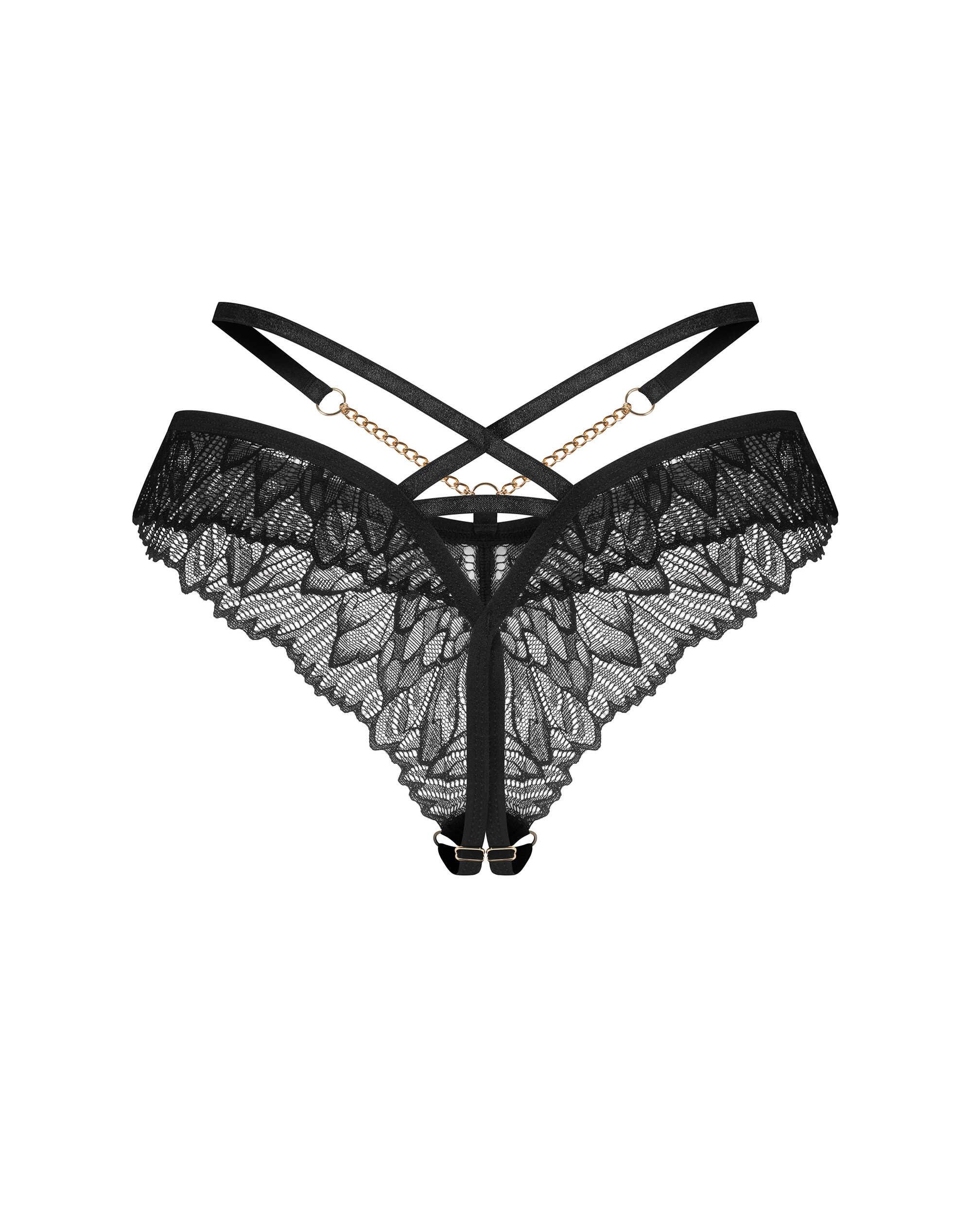 Matildea string ouvert noir