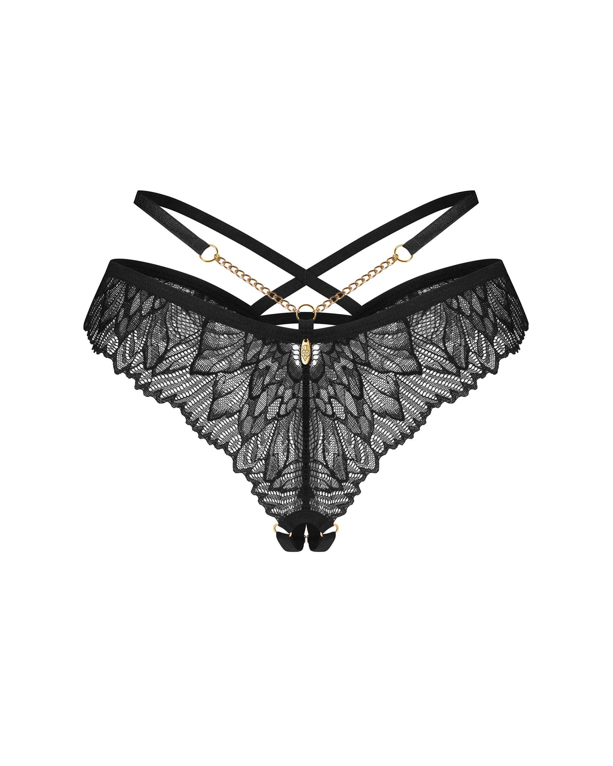 Matildea string ouvert noir
