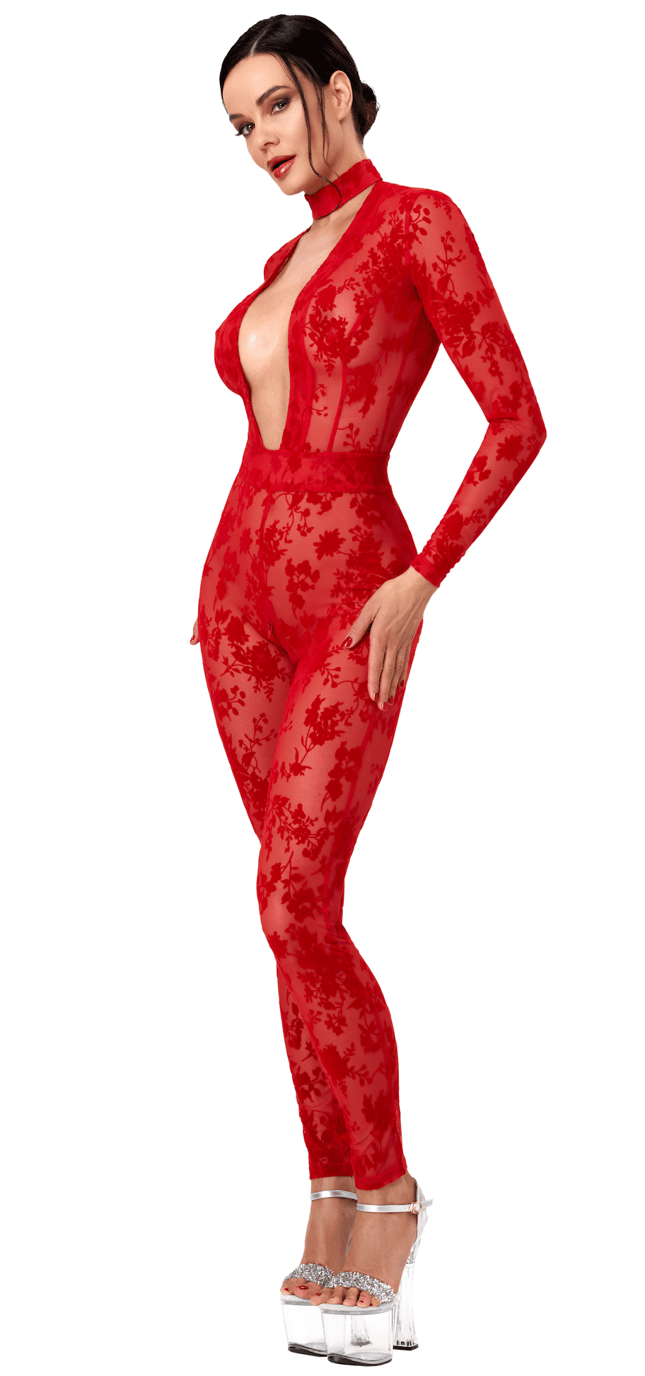 F414 Lovebite Combinaison Décolleté V Plongeant