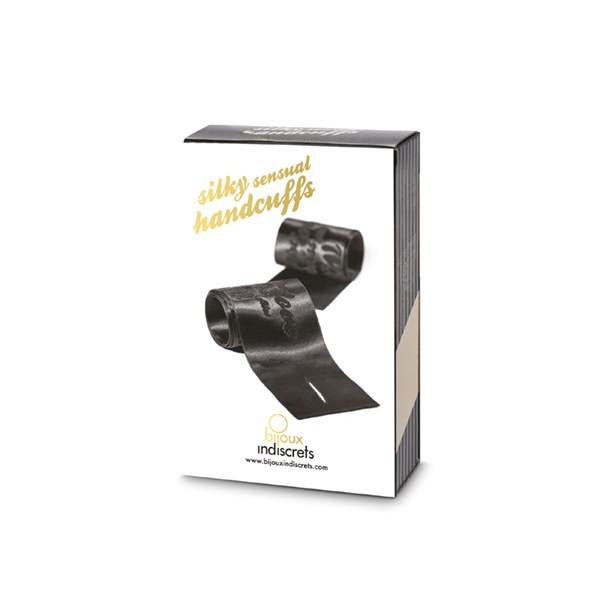 Menottes sensuelles – Liens en satin – Noir