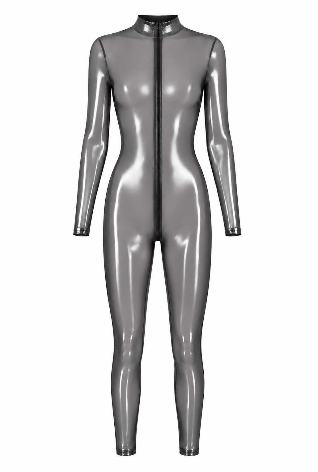 F429 Moondust Bodystocking avec Zip Trois Voies