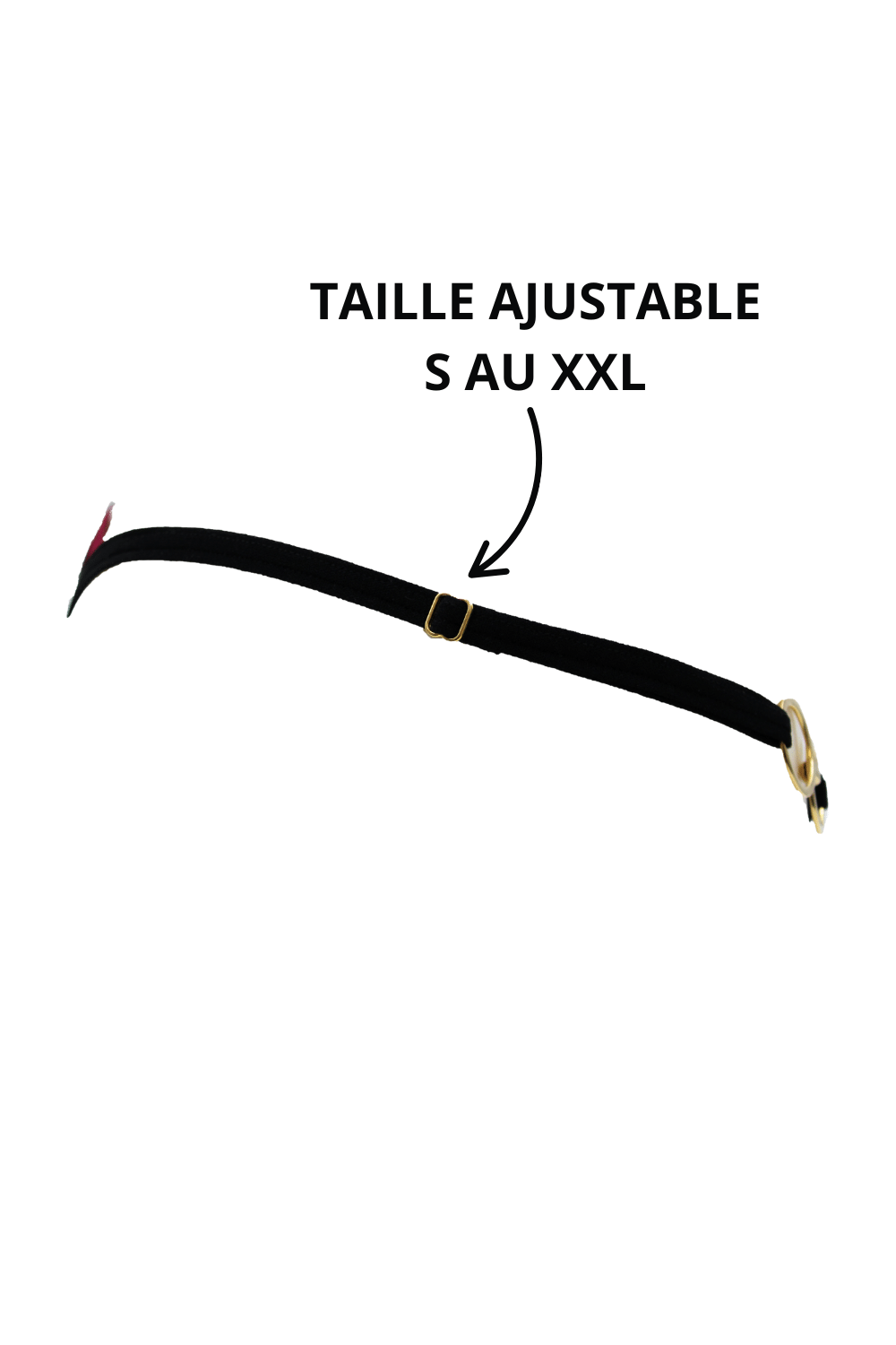 String bordeaux avec anneaux détachables