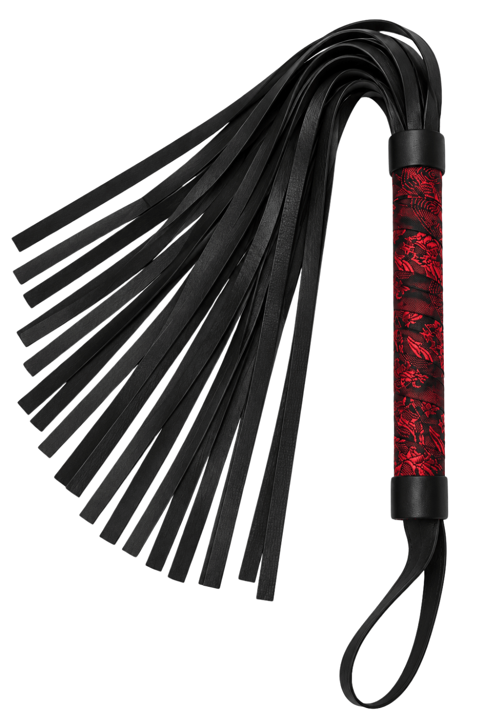 Fouet rouge et noir motif japonais 45 cm – Dreamy Festish