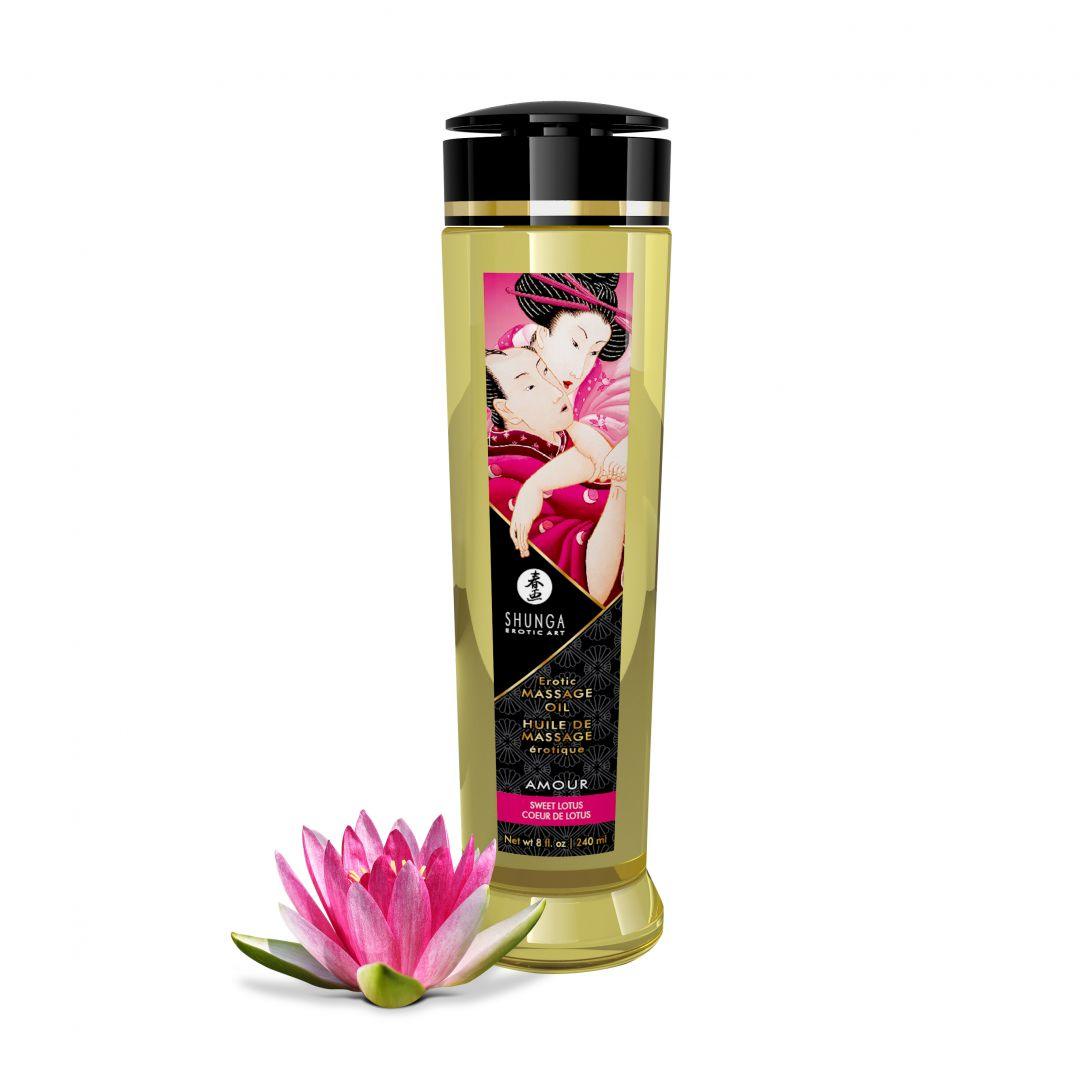 Huile de massage érotique – Coeur de Lotus – 240 ml