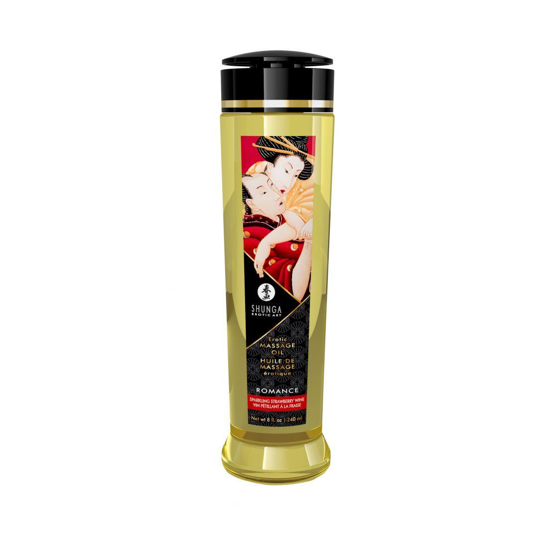 Huile de massage érotique – Romance – Vin pétillant fraise – 240 ml