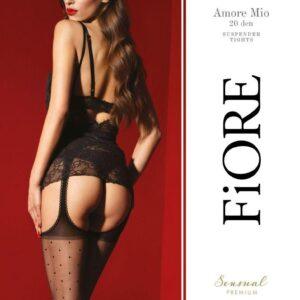Amore Mio Bas jarretelles 20 DEN – Noir – Qualité premium