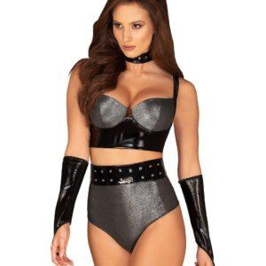 Silveria Ensemble 6 pcs – Argent et Noir