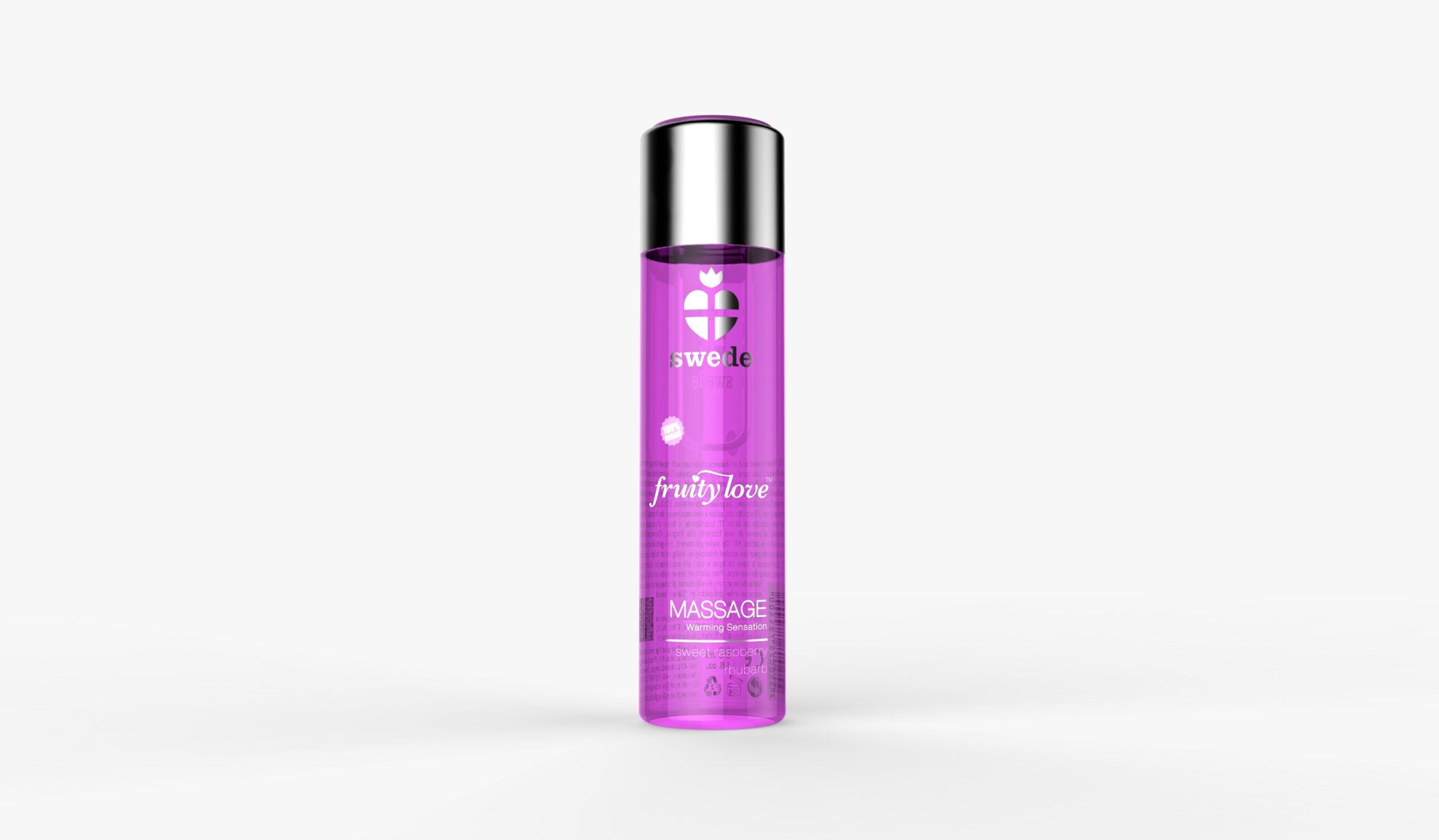 Huile de massage – Framboise Rhubarbe – 120 ml