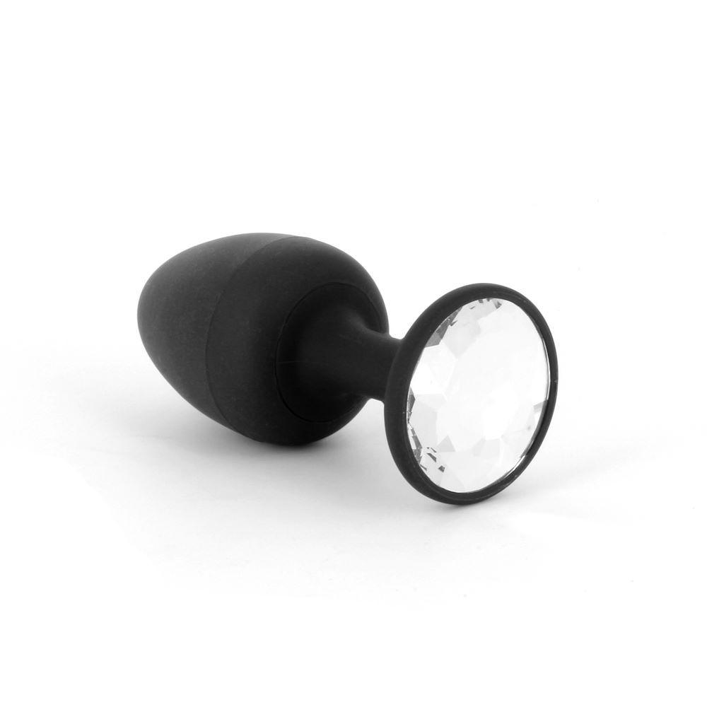 Plug Anal Bijou Geisha Diamond M – Noir et Blanc