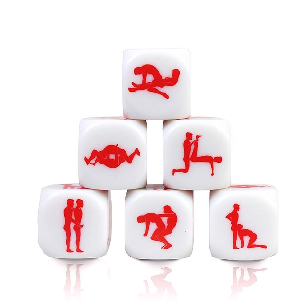 Dé Kamasutra Gay – Blanc et rouge