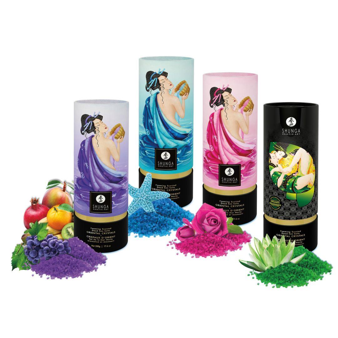 Sel de bain moussant – Cristaux d’orient – Fleur de Lotus BIO