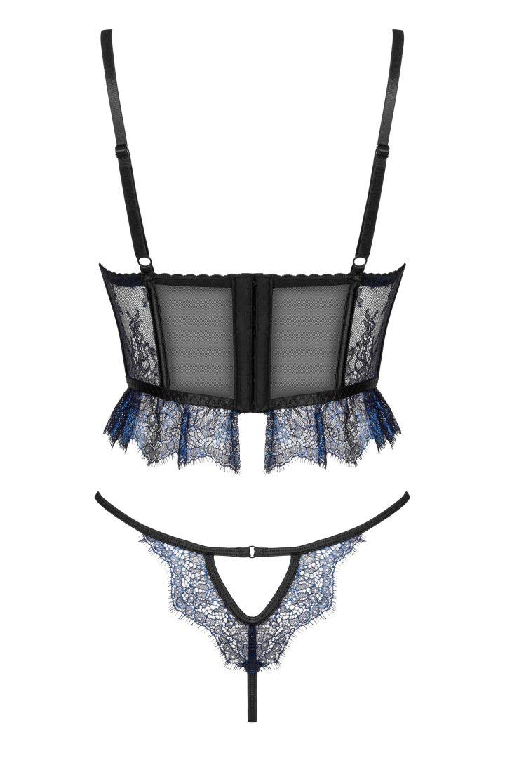 Saphira ensemble 2 pièces – noir et bleu