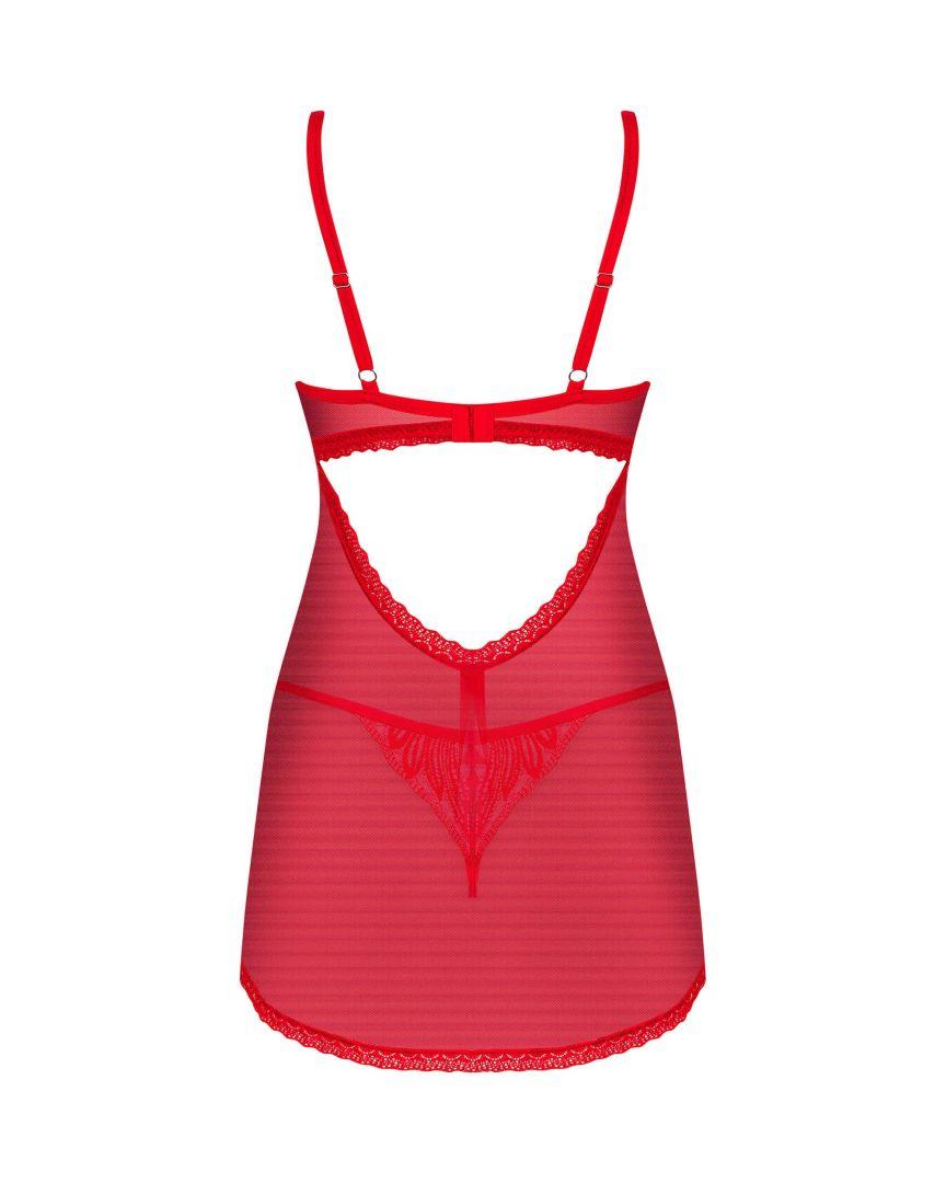 Chilisa babydoll et string – Rouge