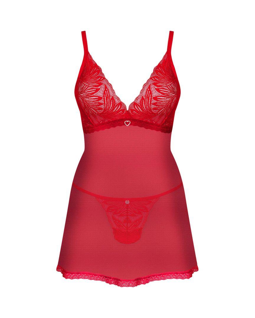 Chilisa babydoll et string – Rouge