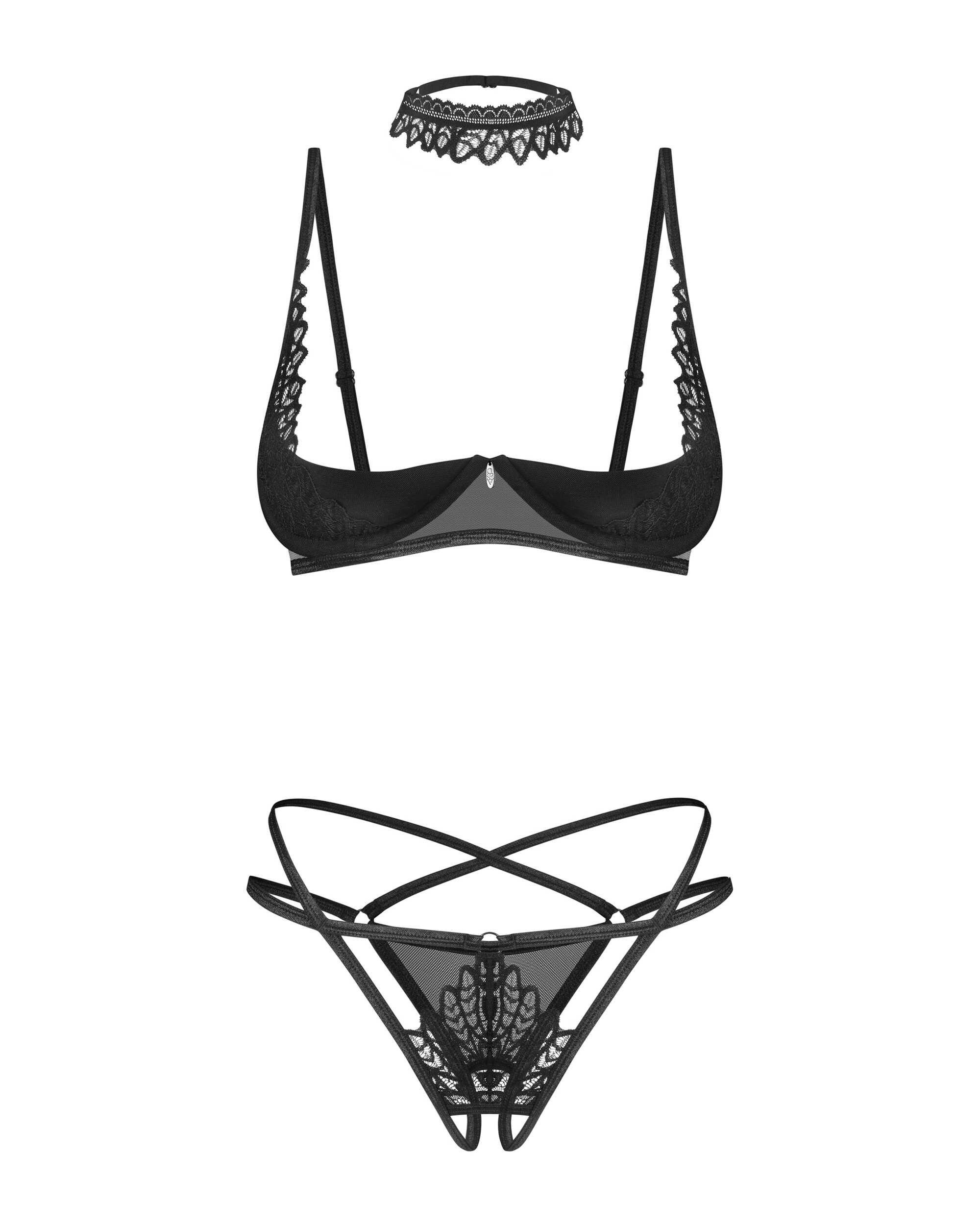 Donarella ensemble ouvert 3 pièces – Noir NP