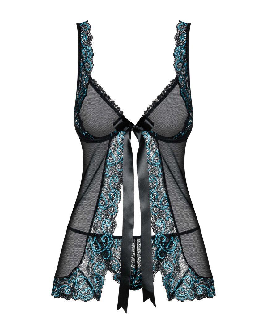 Amanta Babydoll – Noir et Turquoise