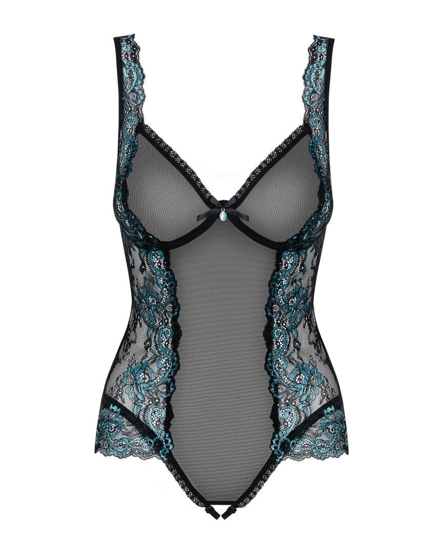 Amanta Body ouvert – Noir et Turquoise