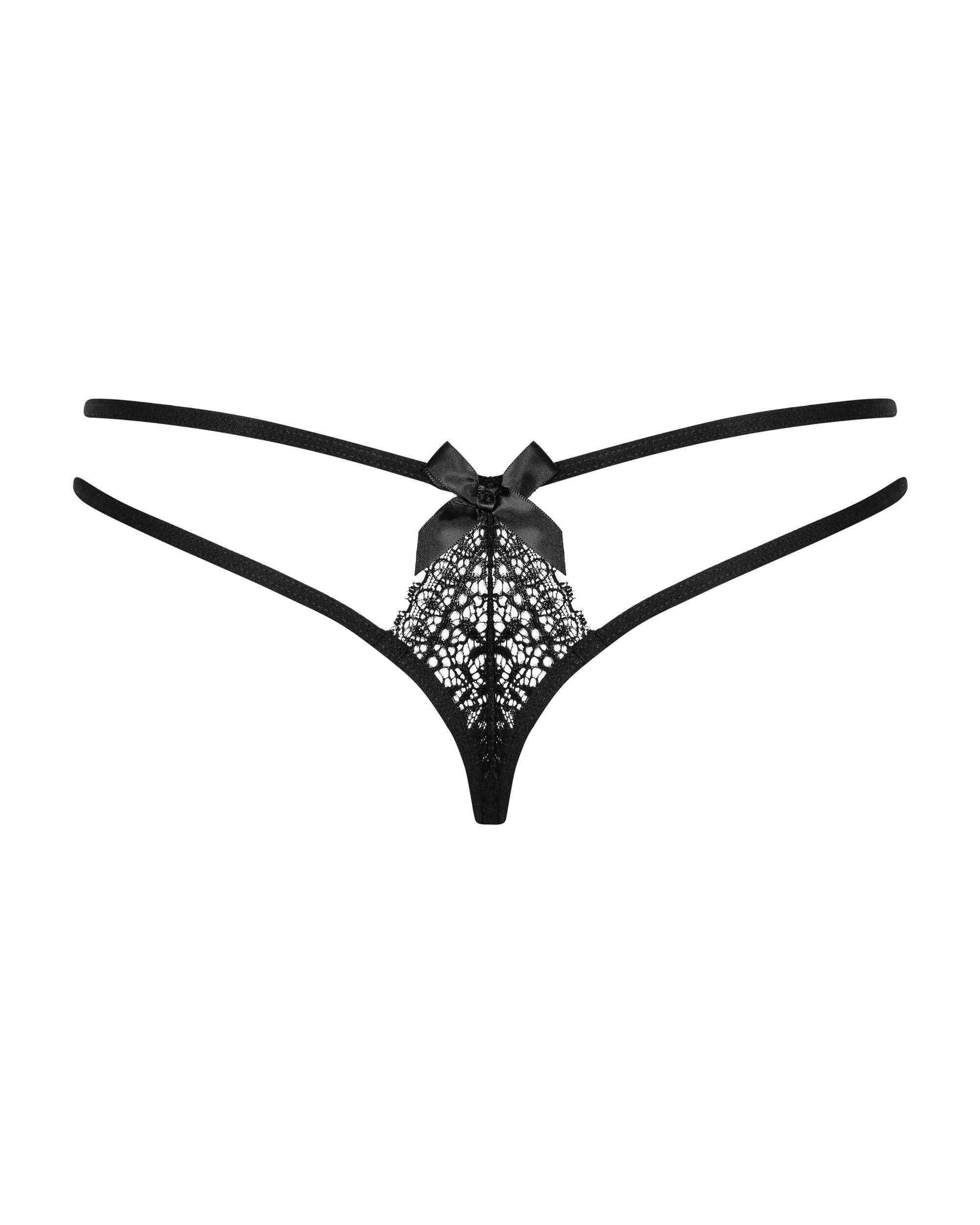 Intensa String Double Lanière – Noir