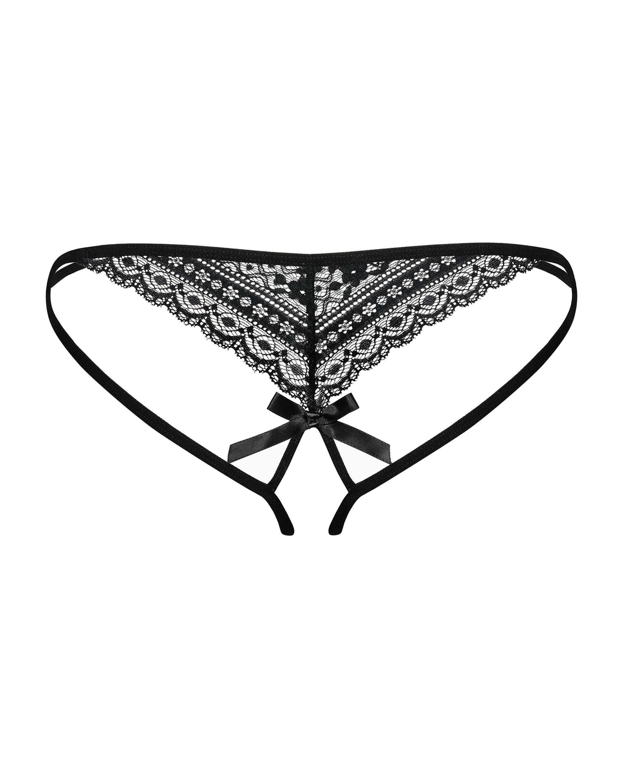 Picantina String ouvert – Noir
