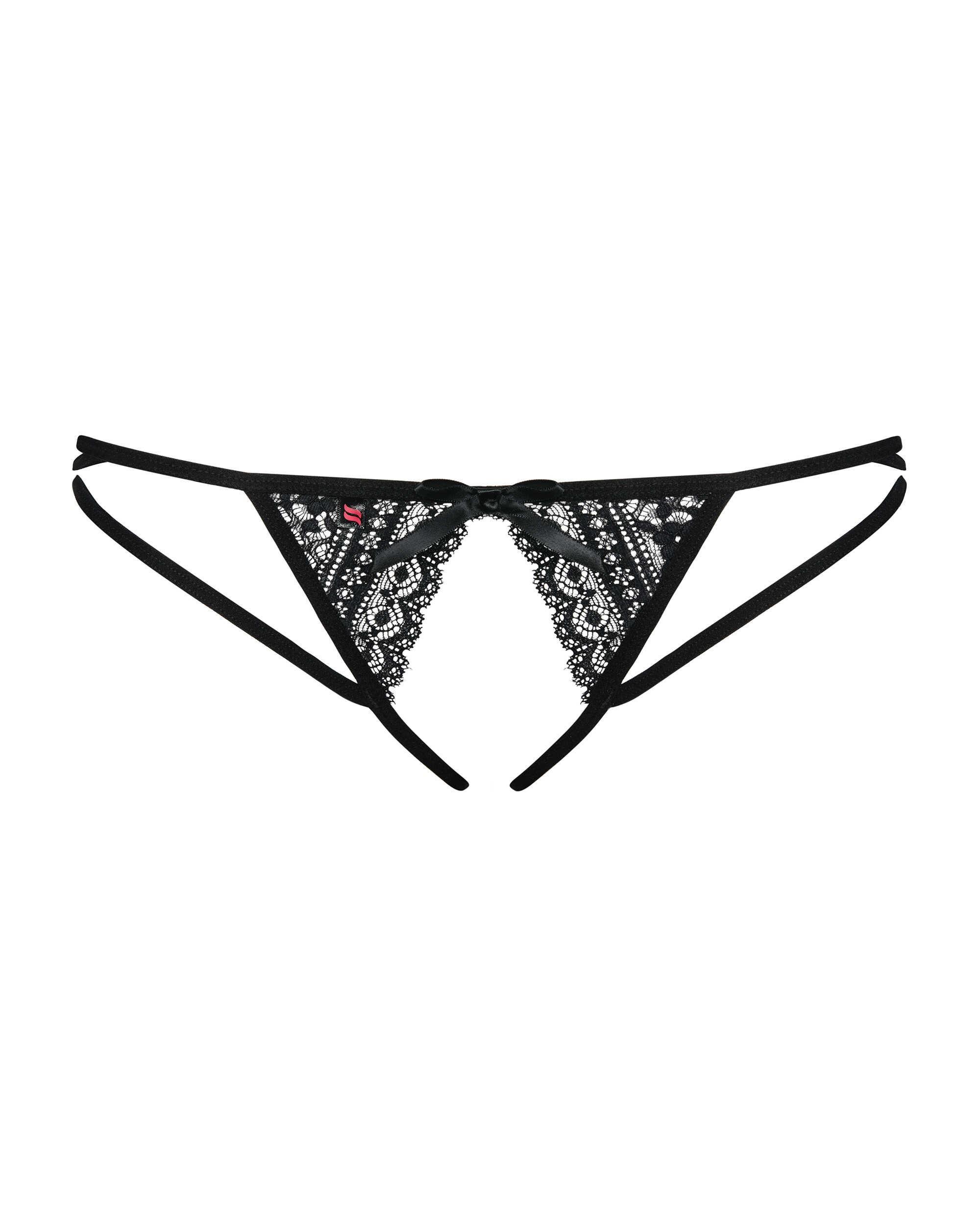 Picantina String ouvert – Noir