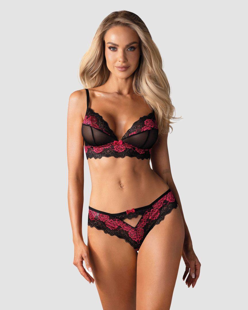 Tulia Ensemble 2 pcs – Noir et Fuchsia