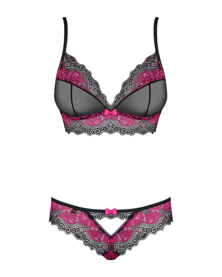 Tulia Ensemble 2 pcs – Noir et Fuchsia