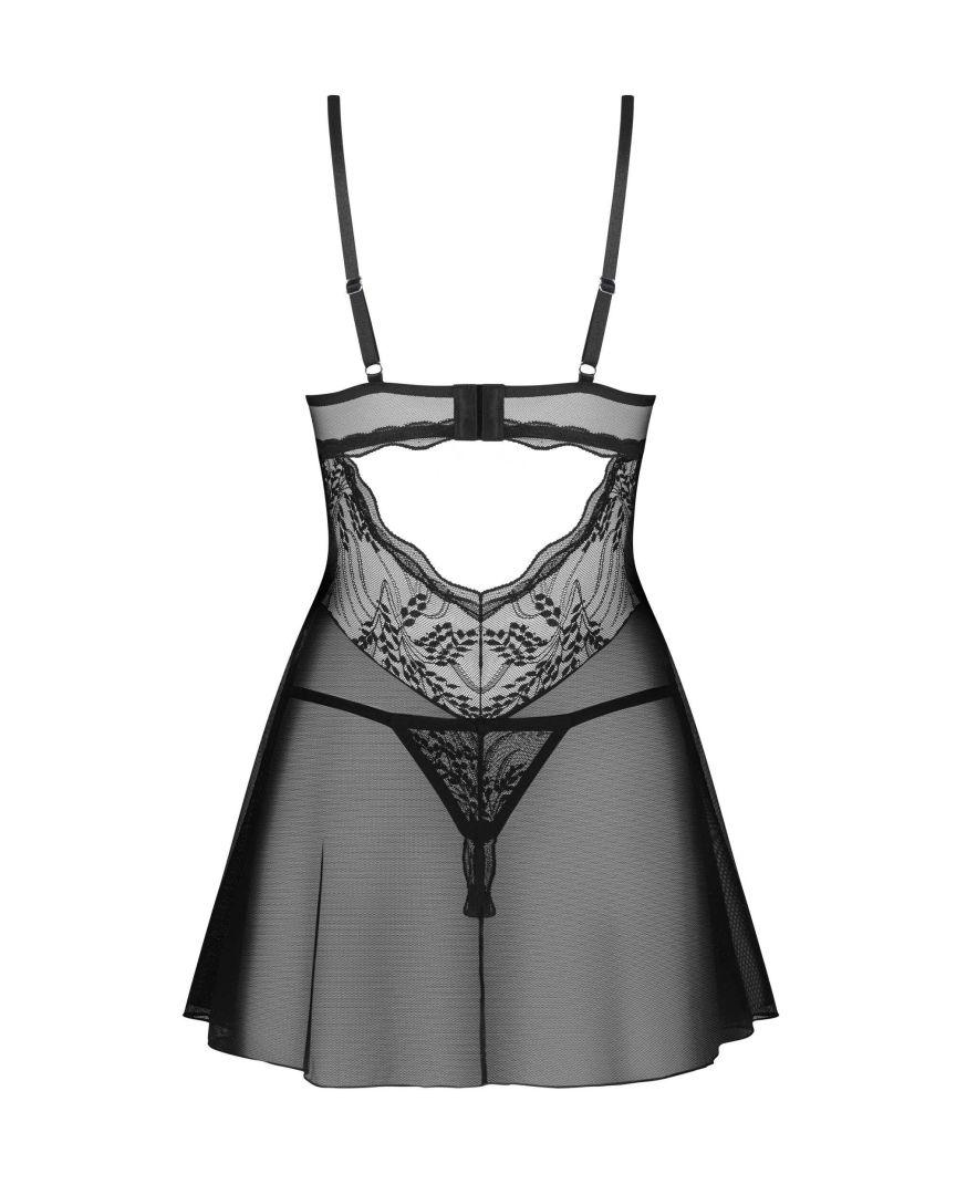 Perisia babydoll et string – Noirs