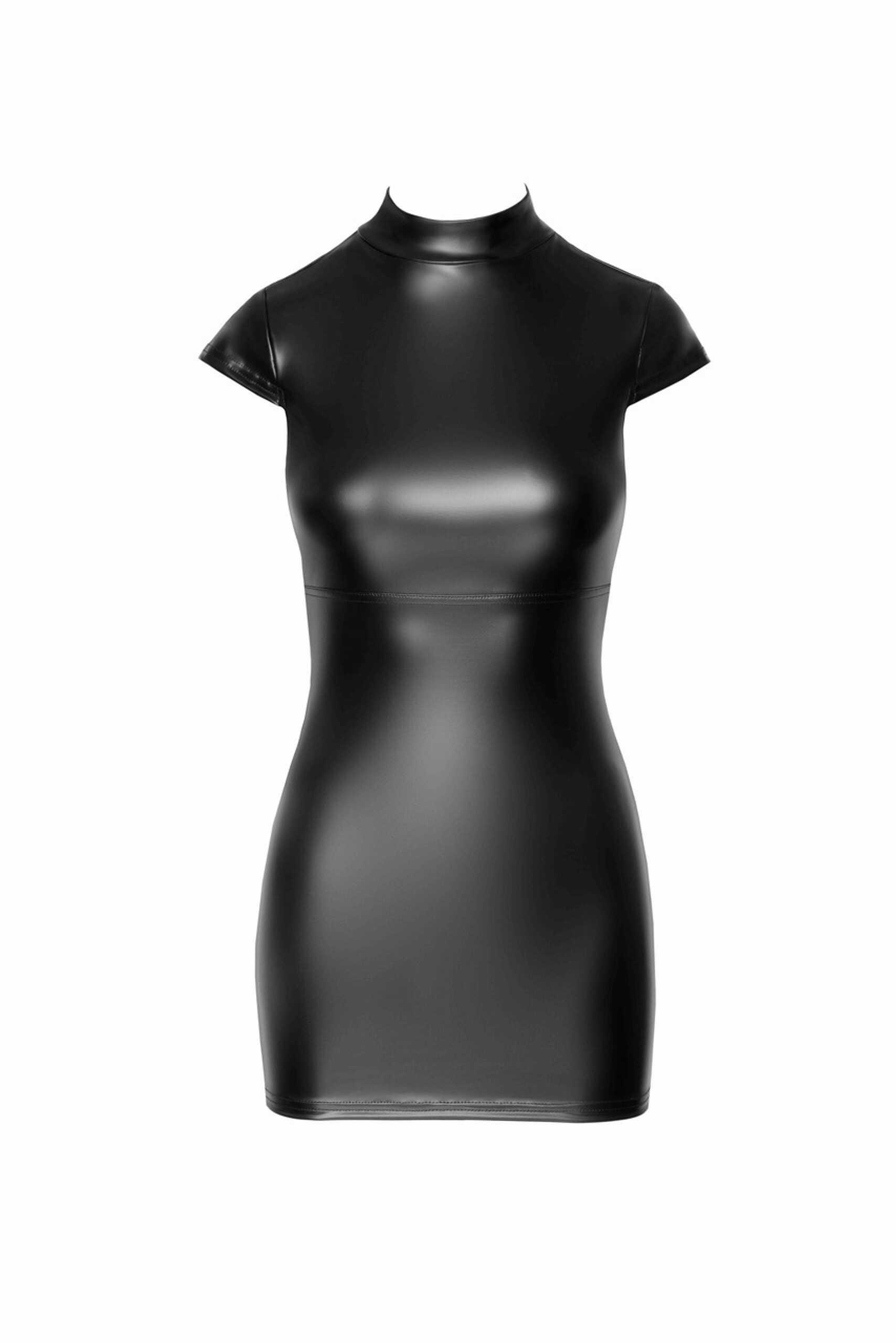 F309 Mini robe fantaisie wetlook avec laçage au dos